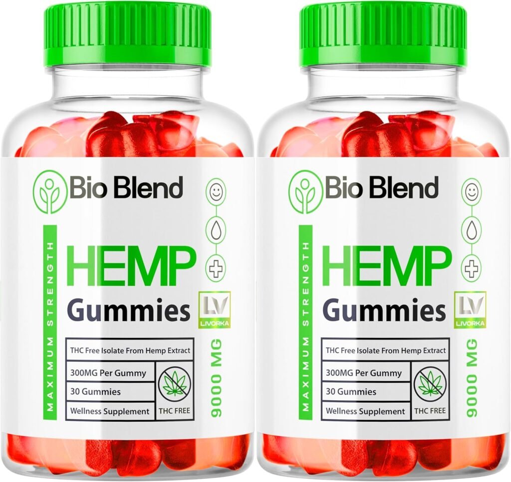 2 Pack - Bio Blend Hemp Gummies - Bioblend Gummies, BioBlend 60 Gummies for 2 Months, Bio Blend Gummies, 9000 MG Per Bottle, Bioblendgummies, Bio Blend.