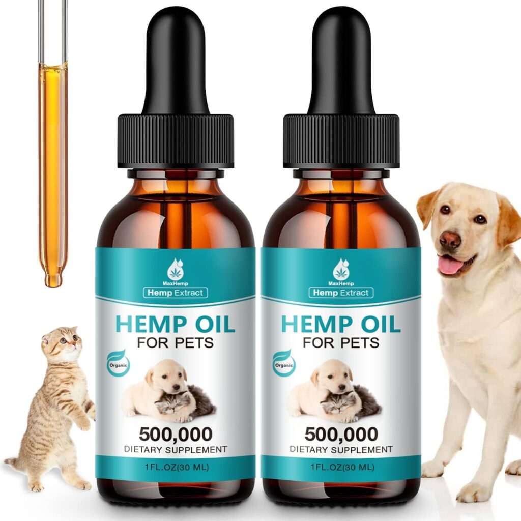 (2 Packs Pet Hemp Oil for Dogs and Cats- Anxiety, Stress Pain Holistic Inflammation Relief - for Joint Hip Аrthritis, Calming Oil Drop, Organic Pets Treats