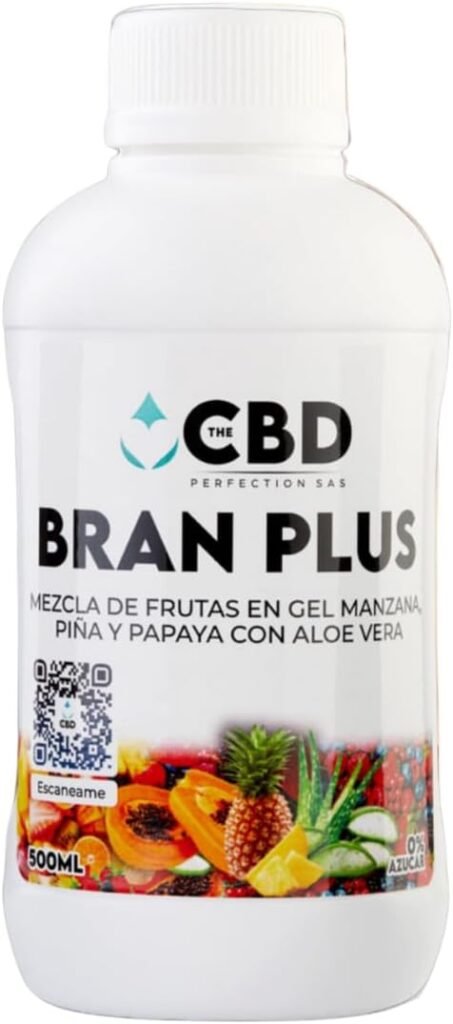 Bran Plus Fiber Supplement for Digestive Health: with Real Fruits Fiber, Aloe Vera, and Vitamin E  C. Vegan, Glutten Free. 60 Scoops - 17.6 oz.