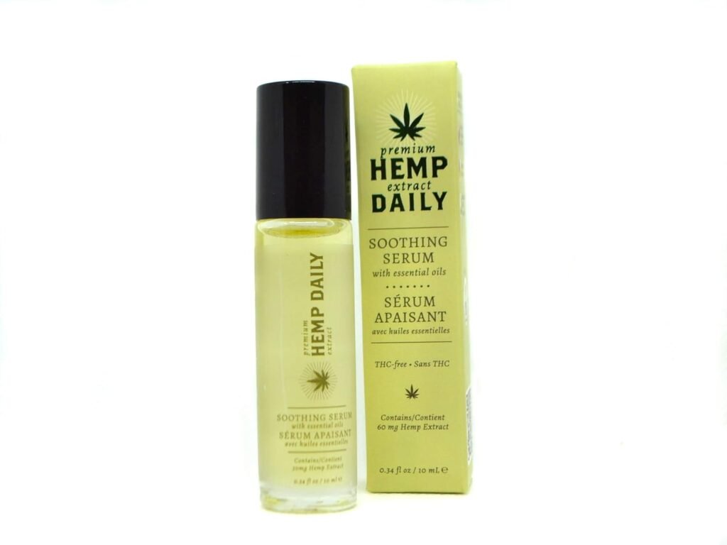 Hemp Daily Soothing Serum Rollerball | Hemp Serum with Essential Oils | Vegan, Organic Ingredients | .34 Fluid Ounces