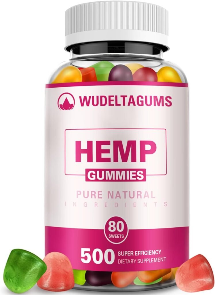 Hemp Gummies Extra Strengthen Edible with Pure Hemp Oil Extract Vegan Organic Hemp Supplement Gummy Bear Candy Made in US