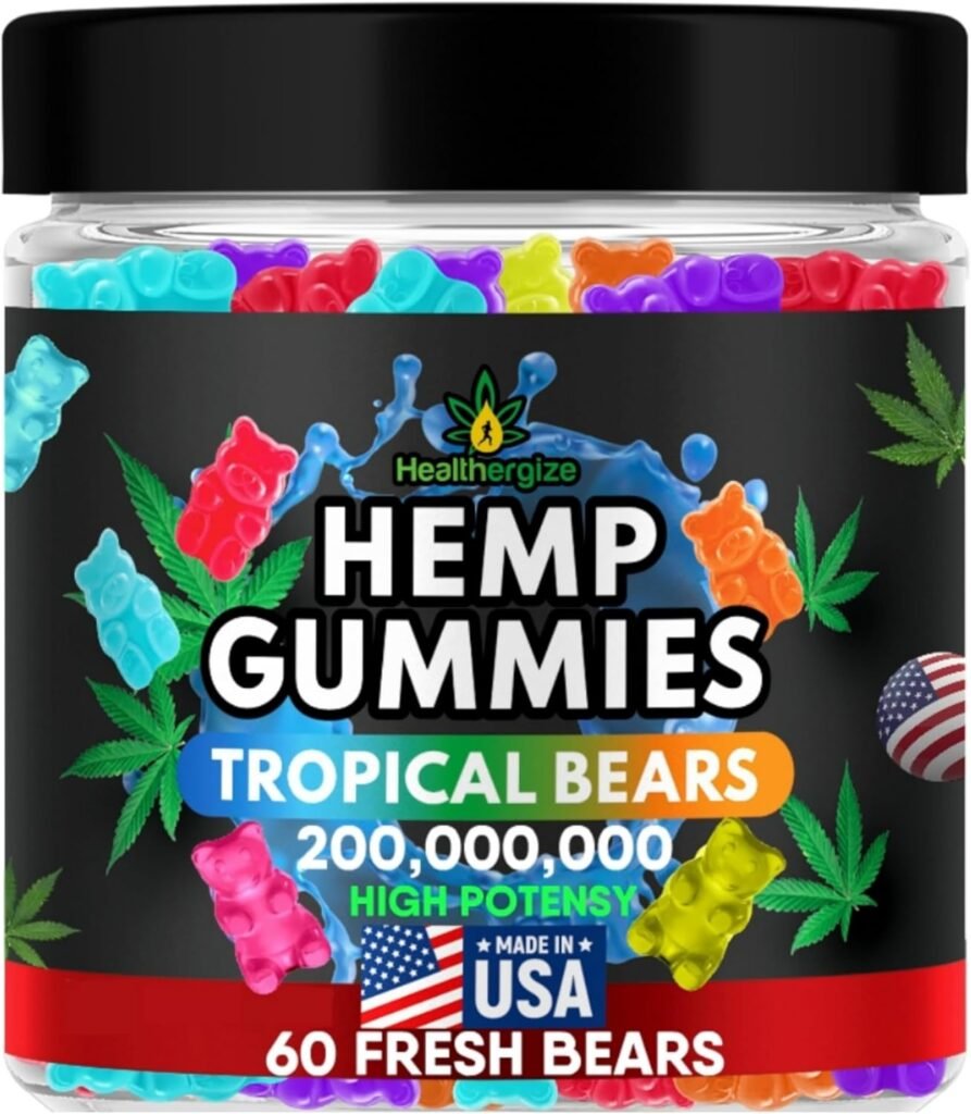 Hemp Gummies High Potency Hemp Oil Infused, Made in USA, Fruity Fun Gummy Bear Edibles, Peace and Relaxation, Serene Calm Bedtime, Gomitas para Dormir, Natural Omega Hemp for Sleep