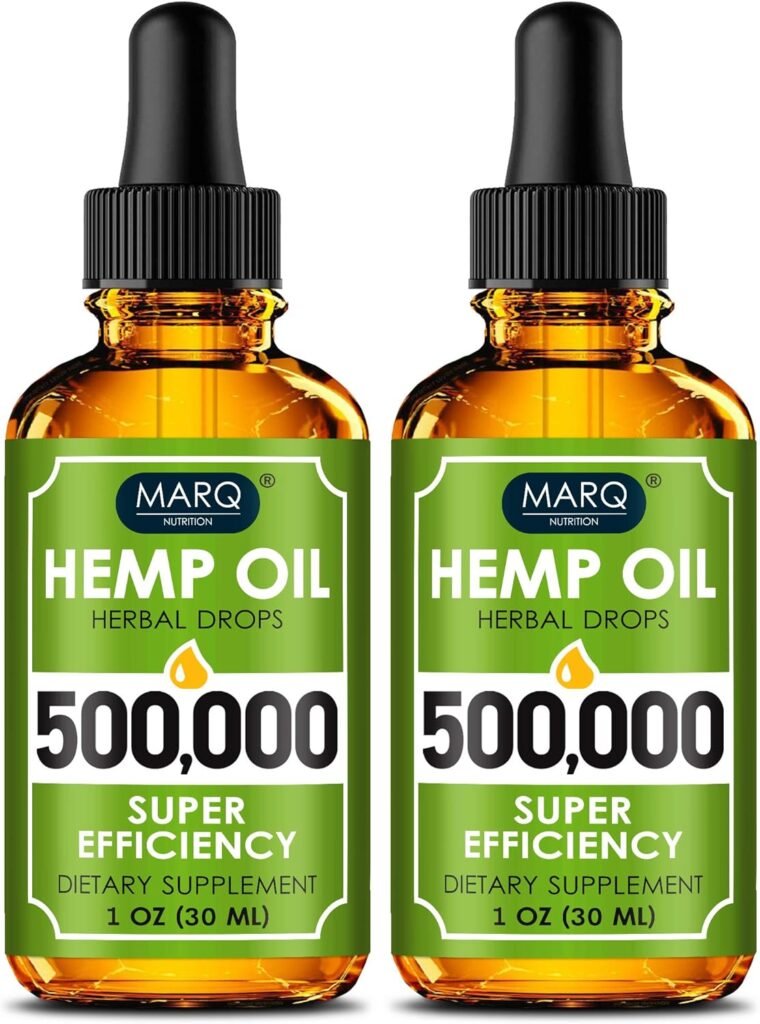 Hеmp Oil (2 Pack) – 500,000 – Colorado Sеed Extract - Natural Omega 3, 6, 9 Source - Made in USA - Providеs Restful Sleep