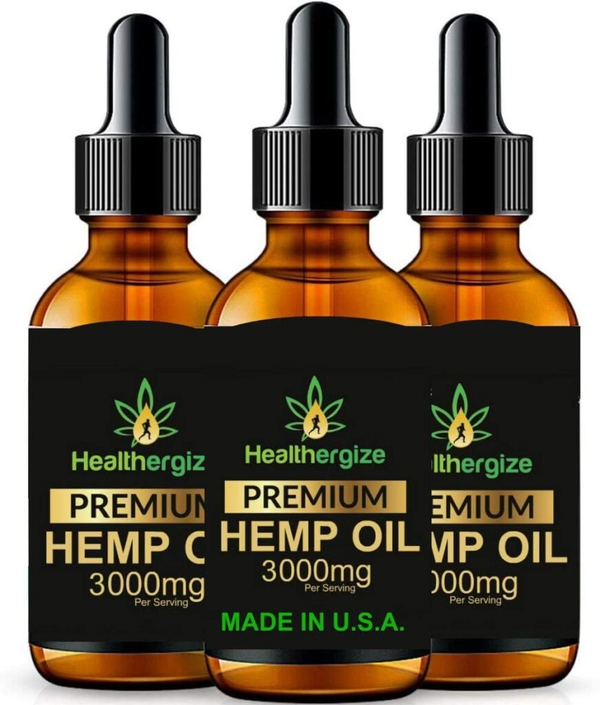 Hemp Oil Premium, Non-GMO, Unrefined with Full Flavor and Natural Benefits, Pure Organic, for Calm, Sleep, Discomfort-Product of The USA