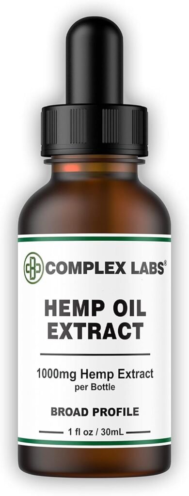 Hemp Oil - Pure Hemp Extract 1000mg - 100% Organic - Hemp Extract Drops - Tincture - Omega 3 6 9 - Supreme Formula - Natural Hemp Flavor