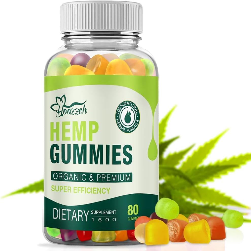 High Potency Hemp Gummies Made with Pure Hemp Oil Gummy, Advanced Extra Strength Vegan, Gluten- Free for Adults Made in USA