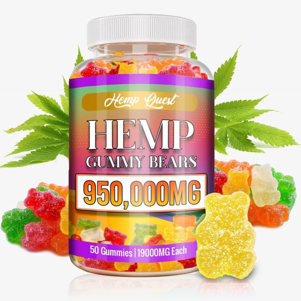 Natural Hemp Gummies High Potency Pure Organic Hemp Oil Supplement - Natural Edibles Gummies Gomitas Vegan Advanced