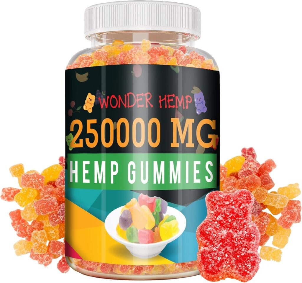 Naturals Hemp Gummies Extra Strength Organic High Potency Supplement Natures Leaf Gummy with Premium Hemp Oil Extract, Bloom Herbal Harmony Big Edible Gummy Made in USA