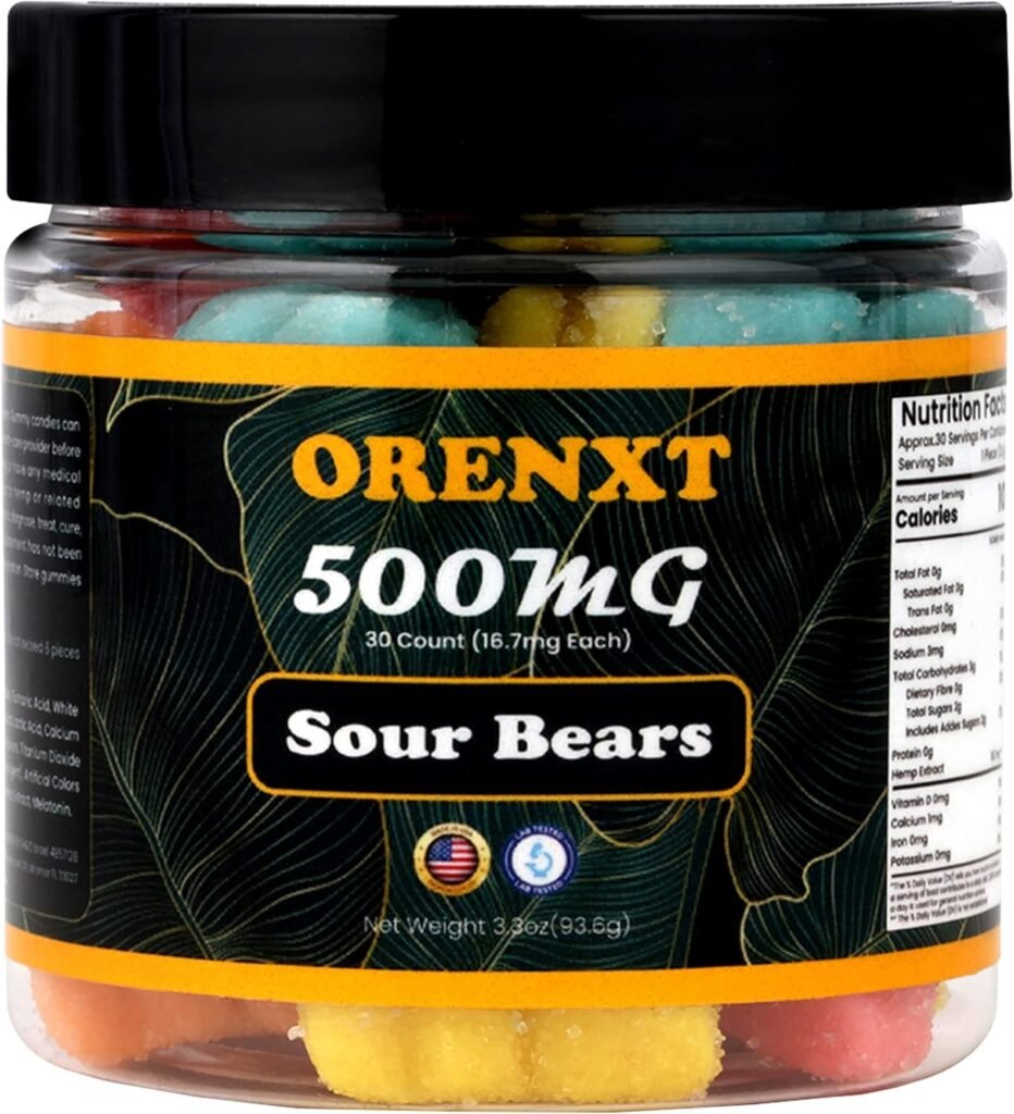 Organic Bear Hemp Gummies for Sleep | Made in USA | 986,000 High Potency | Omega 3 6 9  Vitamin E Infused | Gomitas para Dormir | Gluten Free