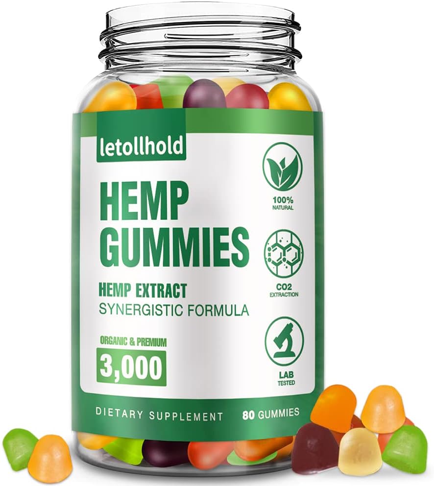 Organic Hemp Edibles Advanced Extra Strength High Potency Made with Natural Hemp Oil Gummy for Adults - Low Sugar Supplements Hemp Candy Made in USA